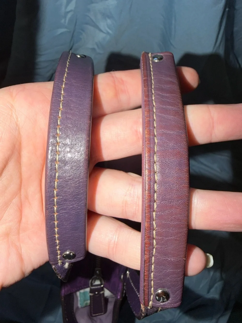 Coach 2010 Purple Signature Stripe Tote Bag - Picture 3 of 12